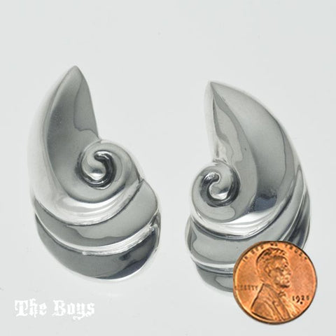 Seashells Plain Earrings Mexican Sterling Silver