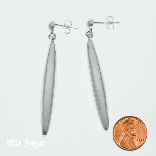 Chick Small Sticks Plain Earrings Mexican Sterling Silver