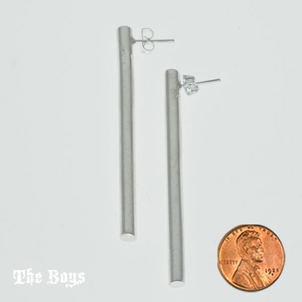 Chick Sticks Plain Earrings Mexican Sterling Silver