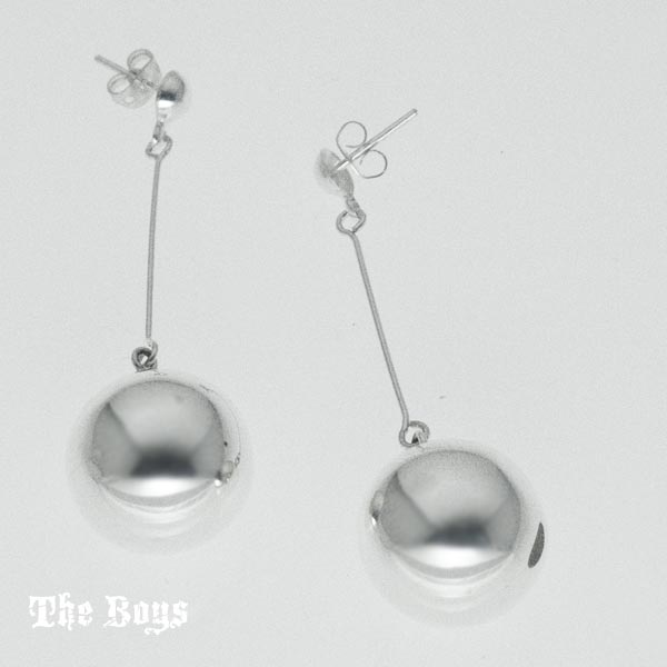 Ball Plain Earrings Mexican Sterling Silver