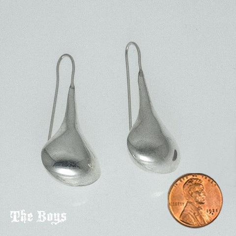Plain Drops Earrings Mexican Sterling Silver