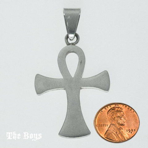 Egyptian Cross Plain Pendant Mexican Sterling Silver