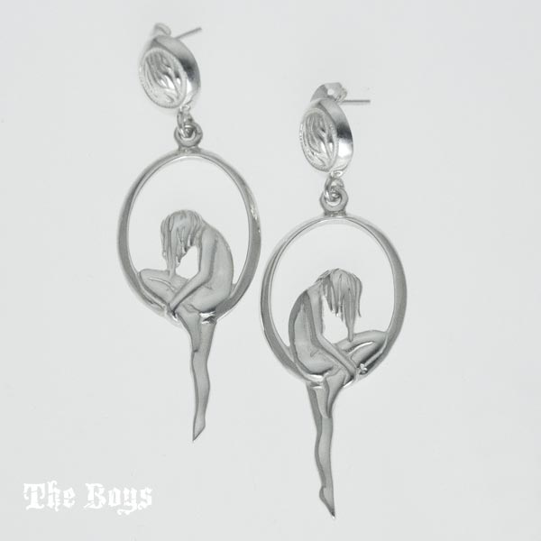 Figurine Plain Earrings Mexican Sterling Silver