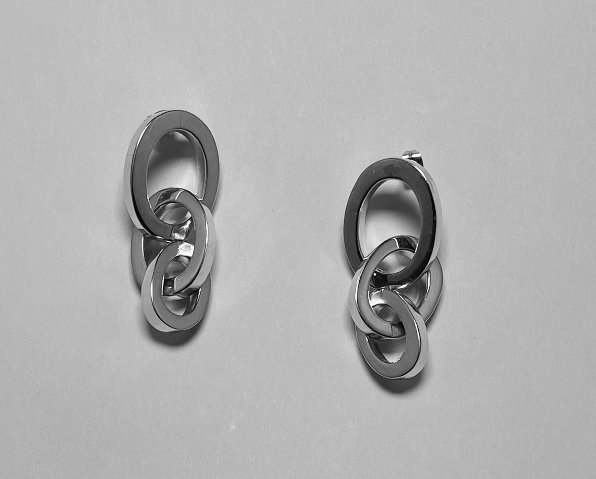 Triple Post Ovals  Earrings