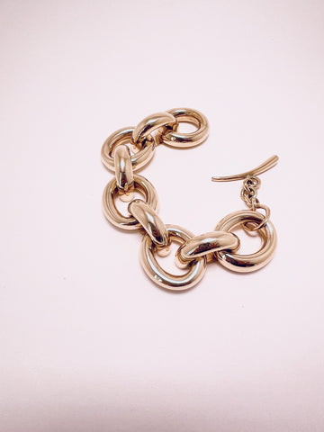 Bracelet link tube deep under Silver