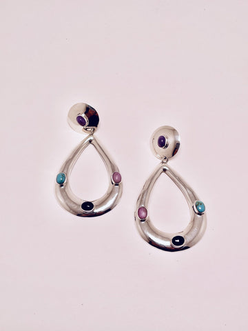 Oval Earrings MultiStone
