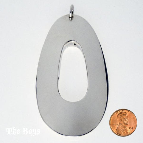 Oval Plain Pendant Mexican Sterling Silver