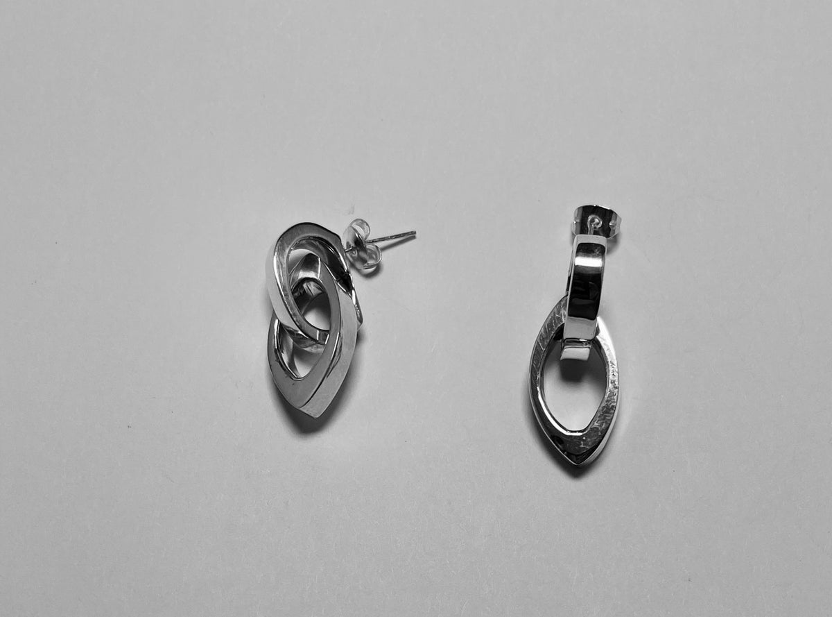 Plain oval Hollow Earrings