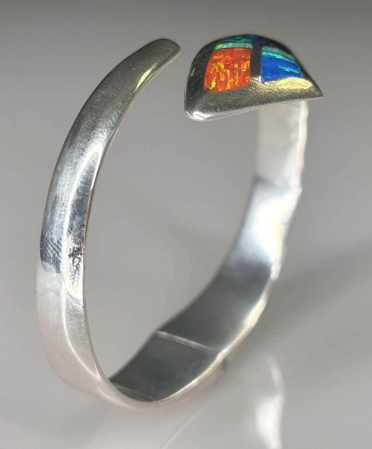 Opal Synthetic Inlaid Bracelet