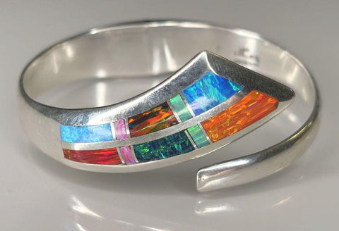Opal Synthetic Inlaid Bracelet