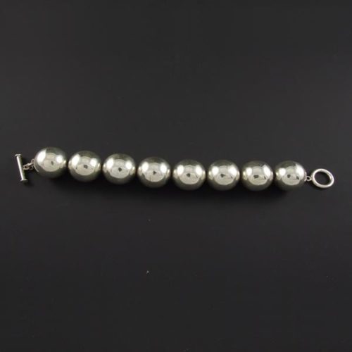 Plain Silver Marbles Bracelet
