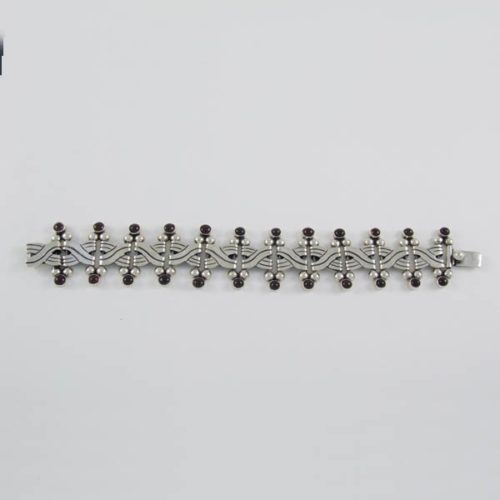 Silver Bracelet with Onix Marbles