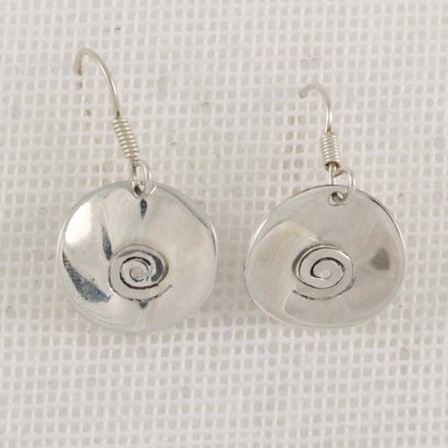 Round Earrings with Spirals