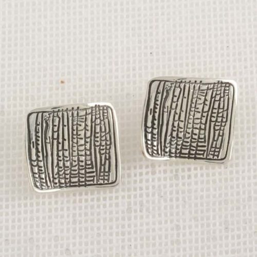 Textured Square Earrings