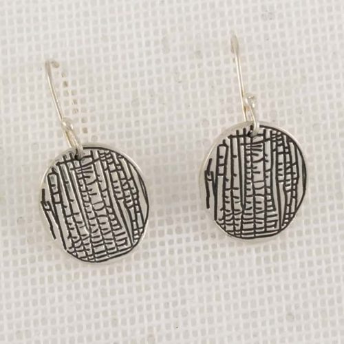 Textured Round Earrings