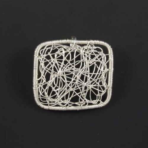 Entangled Wires Square Pendant
