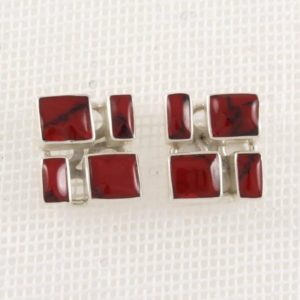 Square Coral Earrings