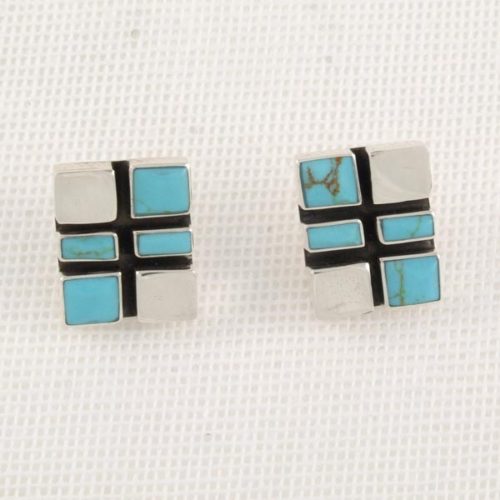 Turquoise Squares Earrings