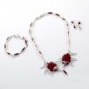 Silver and Coral Set
