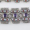 Barrocco Style Amethyst, Coral & Turquoise Bracelet