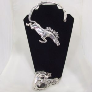Silver Plain Horse Set