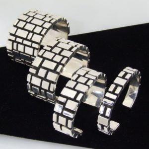 Silver Mosaic Cuffs